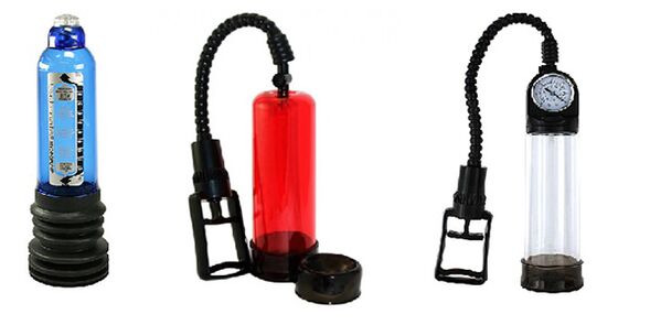 Različite vrste pumpi koje povećavaju veličinu penisa